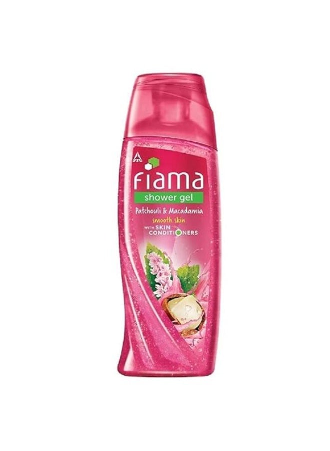 فياما مجموعة فياما جل بار الاحتفالية، صابون 125 غرام وجل استحمام فياما برائحة الباتشولي والمكاديميا، غسول للجسم مع مرطبات للبشرة لبشرة ناعمة ومتألقة، زجاجة 250 مل - Image 2